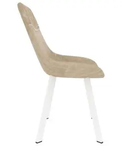 vidaXL Dining Chairs 6 pcs Cream Faux Leather