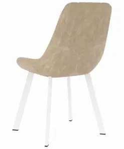 vidaXL Dining Chairs 6 pcs Cream Faux Leather
