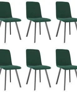 vidaXL Dining Chairs 6 pcs Green Velvet