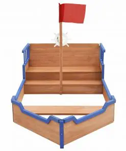 vidaXL Sandbox Pirate Ship Firwood 190×94.5×136 cm
