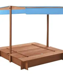 vidaXL Sandbox with Roof Firwood 122x120x123 cm