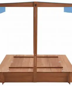 vidaXL Sandbox with Roof Firwood 122x120x123 cm
