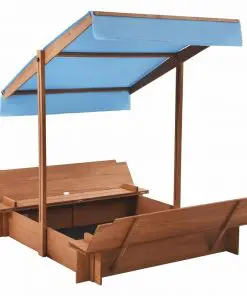 vidaXL Sandbox with Roof Firwood 122x120x123 cm