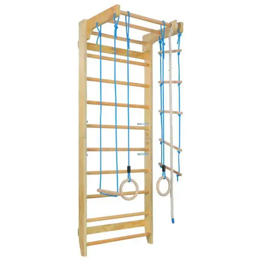 vidaXL Indoor Climbing Playset with Ladders Rings Wood