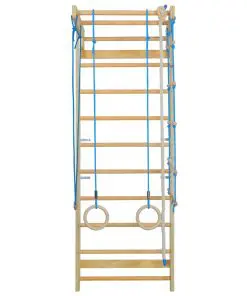 vidaXL Indoor Climbing Playset with Ladders Rings Wood