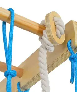 vidaXL Indoor Climbing Playset with Ladders Rings Slide Wood