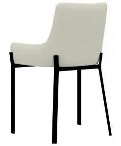 vidaXL Dining Chairs 4 pcs Cream Fabric