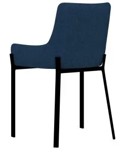 vidaXL Dining Chairs 4 pcs Blue Fabric