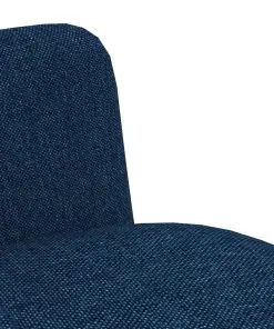 vidaXL Dining Chairs 4 pcs Blue Fabric