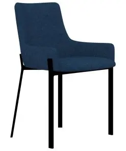 vidaXL Dining Chairs 6 pcs Blue Fabric