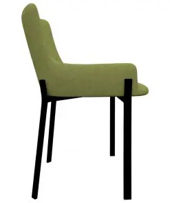 vidaXL Dining Chairs 6 pcs Green Fabric