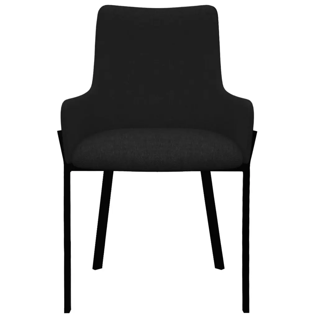 vidaXL Dining Chairs 6 pcs Black Fabric