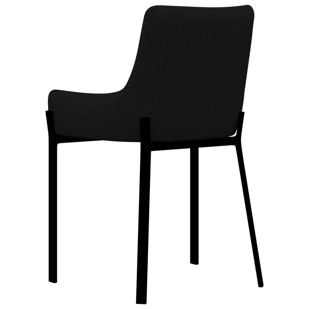 vidaXL Dining Chairs 6 pcs Black Fabric