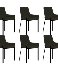 vidaXL Dining Chairs 6 pcs Taupe Fabric