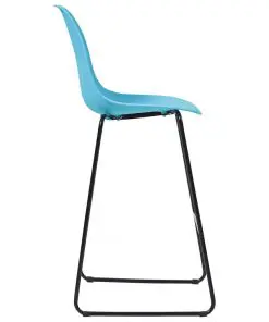 vidaXL Bar Chairs 6 pcs Blue Plastic