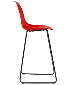 vidaXL Bar Chairs 6 pcs Red Plastic