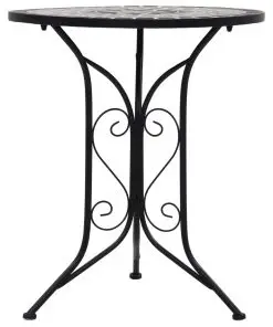 vidaXL 3 Piece Mosaic Bistro Set Ceramic Tile Grey