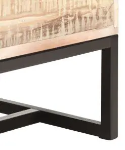 vidaXL Sideboard White 73x30x75 cm Solid Acacia Wood