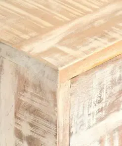 vidaXL TV Cabinet White 140x30x45 cm Solid Acacia Wood