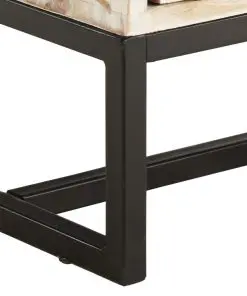 vidaXL TV Cabinet White 140x30x45 cm Solid Acacia Wood