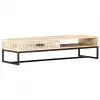 vidaXL Coffee Table White 117x50x30 cm Solid Acacia Wood