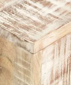 vidaXL Coffee Table White 117x50x30 cm Solid Acacia Wood