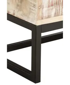 vidaXL Coffee Table White 117x50x30 cm Solid Acacia Wood