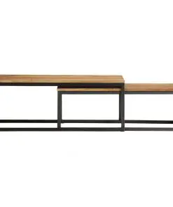 vidaXL Nesting Tables 2 pcs Solid Sheesham Wood