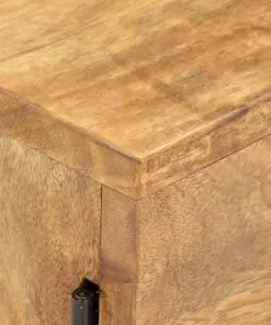 vidaXL TV Cabinet White 118x30x40 cm Solid Sheesham Wood