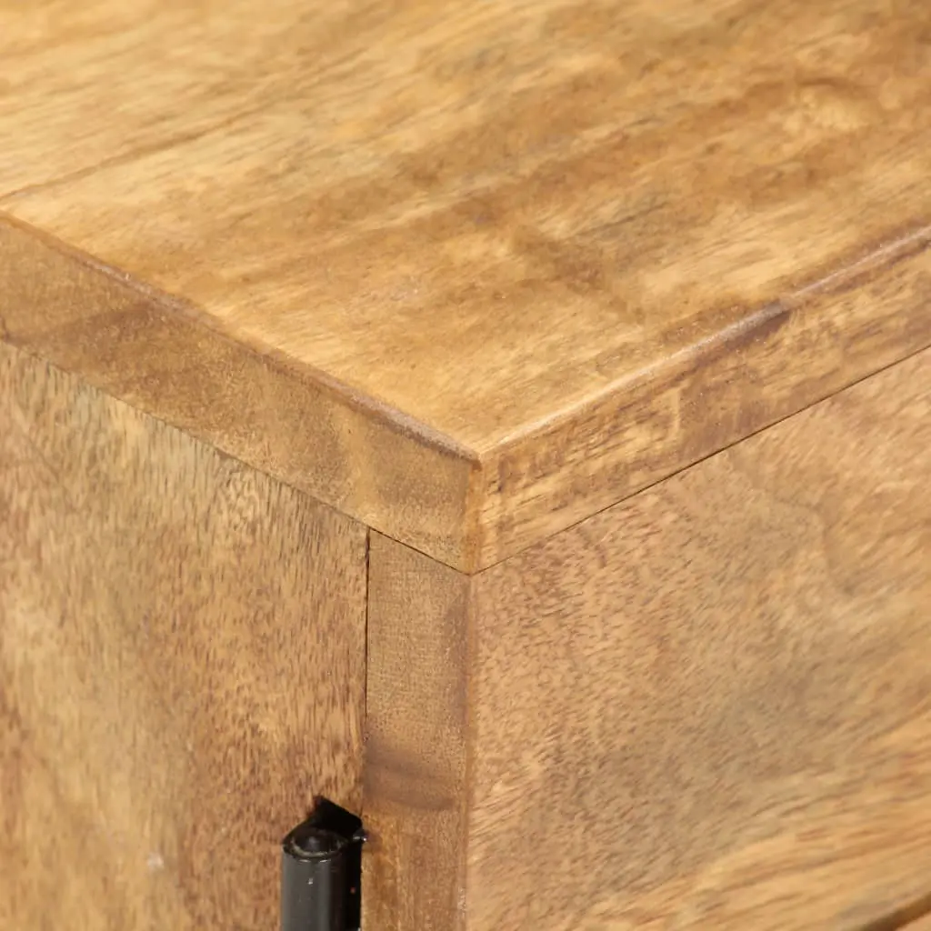 vidaXL TV Cabinet White 118x30x40 cm Solid Sheesham Wood