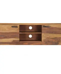 vidaXL TV Cabinet White 118x30x40 cm Solid Sheesham Wood