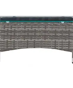vidaXL Coffee Table Grey 60x40x36 cm Poly Rattan