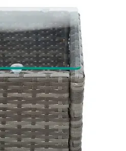 vidaXL Coffee Table Grey 60x40x36 cm Poly Rattan