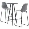 vidaXL 3 Piece Bar Set Plastic Grey