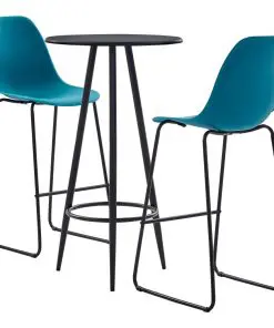 vidaXL 3 Piece Bar Set Plastic Turquoise