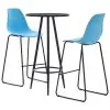 vidaXL 3 Piece Bar Set Plastic Blue