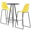 vidaXL 3 Piece Bar Set Plastic Yellow