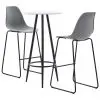 vidaXL 3 Piece Bar Set Plastic Grey