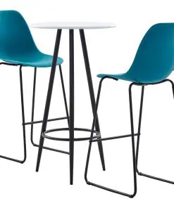 vidaXL 3 Piece Bar Set Plastic Turquoise