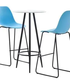 vidaXL 3 Piece Bar Set Plastic Blue