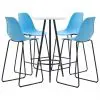 vidaXL 5 Piece Bar Set Plastic Blue