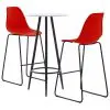 vidaXL 3 Piece Bar Set Plastic Red