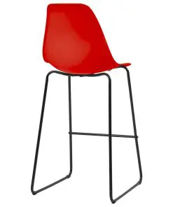 vidaXL 5 Piece Bar Set Plastic Red