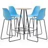 vidaXL 5 Piece Bar Set Plastic Blue