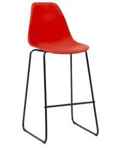 vidaXL 5 Piece Bar Set Plastic Red
