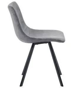 vidaXL 9 Piece Dining Set Grey Faux Leather