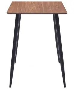 vidaXL 5 Piece Dining Set Medium Brown Faux Leather