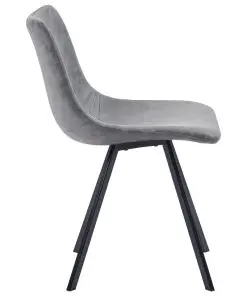 vidaXL 9 Piece Dining Set Grey Faux Leather