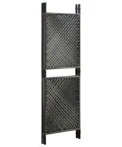vidaXL 4-Panel Room Divider Poly Rattan Anthracite 240×200 cm