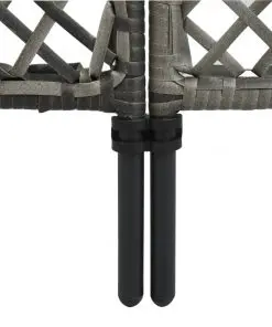 vidaXL 4-Panel Room Divider Poly Rattan Anthracite 240×200 cm
